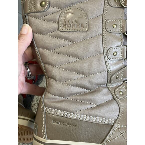 Sorel Tofino II Boots Women’s 6 Taupe Waterproof Winter Faux Fur Cuff - Picture 10 of 10
